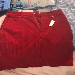 Red top shop mini skirt